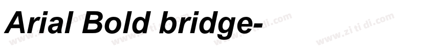 Arial Bold bridge字体转换